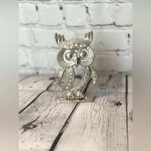 VINTAGE Albert E Price Standing Owl Figurine Ornament Display Silverplated 🌱
